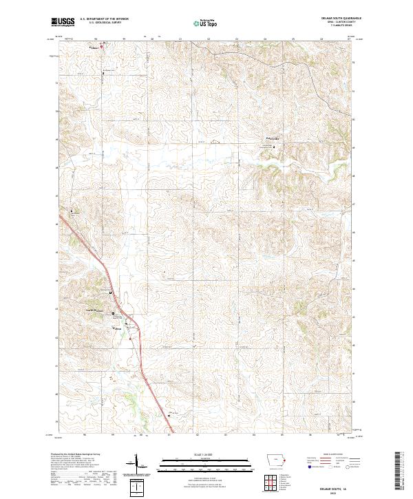 USGS Topographic Map – Delmar South