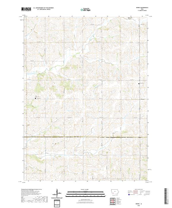 USGS Topographic Map – Dewey