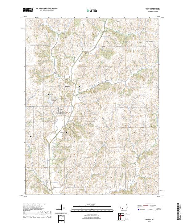 USGS Topographic Map – Diagonal
