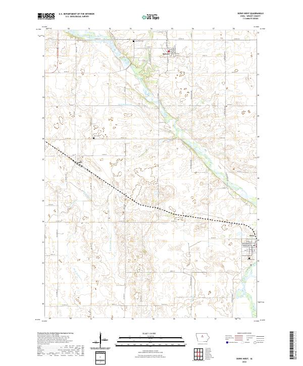 USGS Topographic Map – Dows West