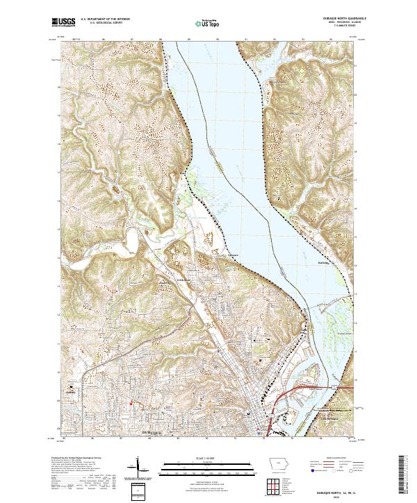 USGS Topographic Map – Dubuque North