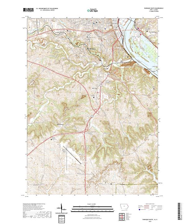 USGS Topographic Map – Dubuque South