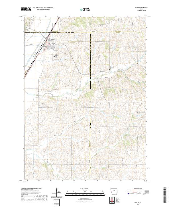 USGS Topographic Map – Dunlap