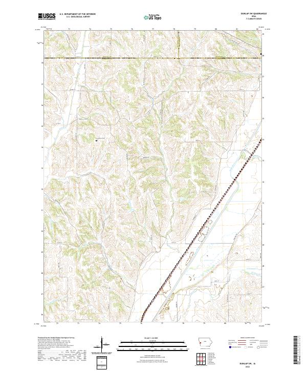 USGS Topographic Map – Dunlap SW