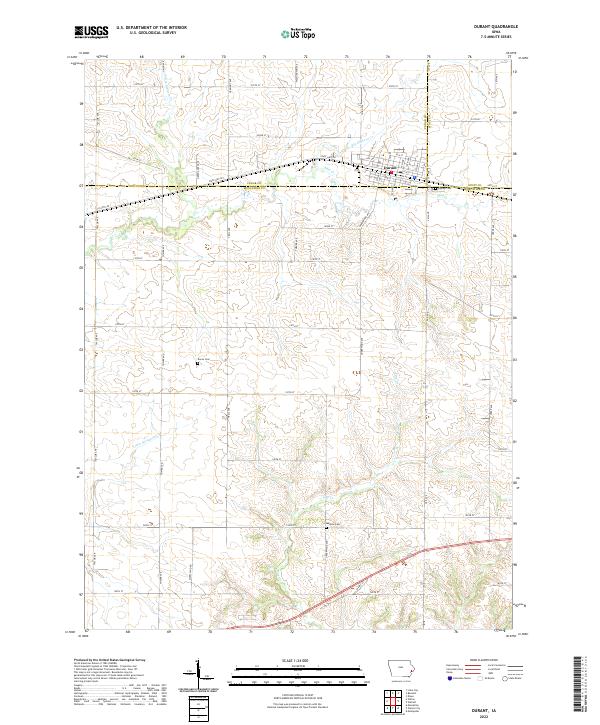 USGS Topographic Map – Durant