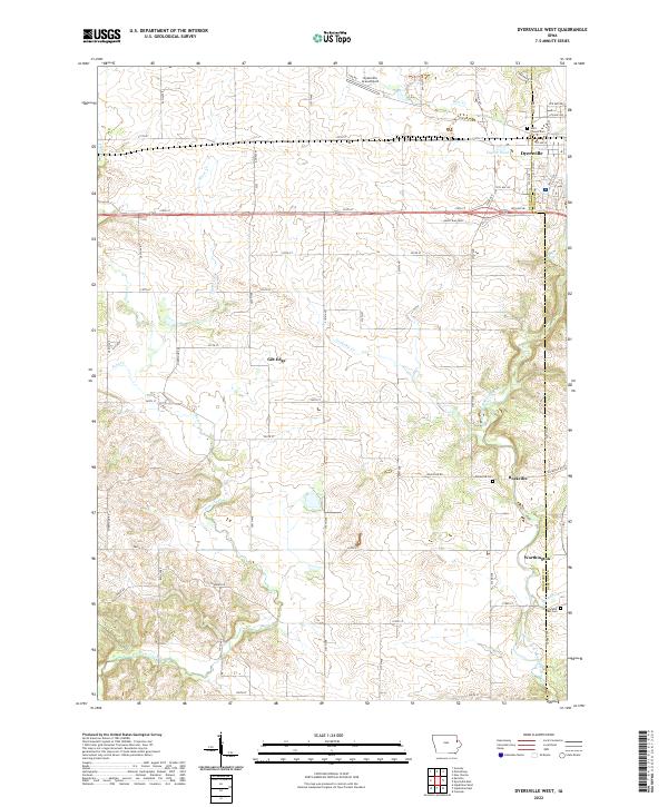USGS Topographic Map – Dyersville West