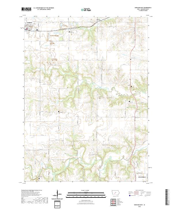USGS Topographic Map – Earlham East