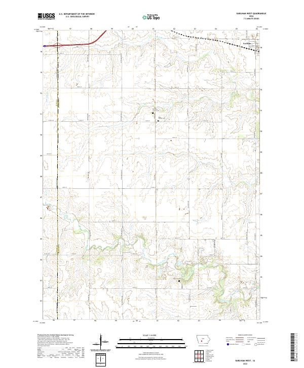 USGS Topographic Map – Earlham West