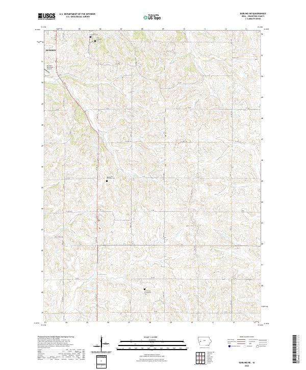 USGS Topographic Map – Earling NE