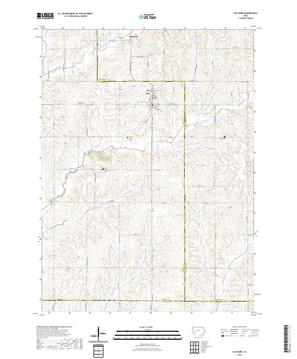 USGS Topographic Map – Elk Horn