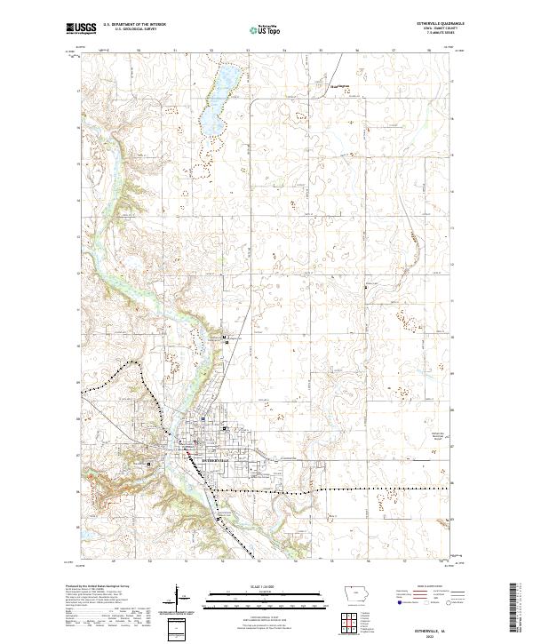 USGS Topographic Map – Estherville