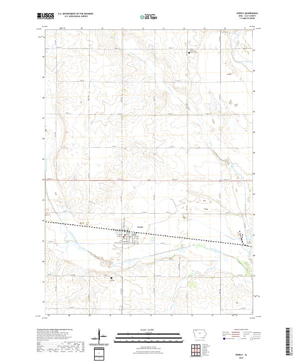 USGS Topographic Map – Everly