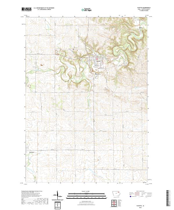 USGS Topographic Map – Fayette