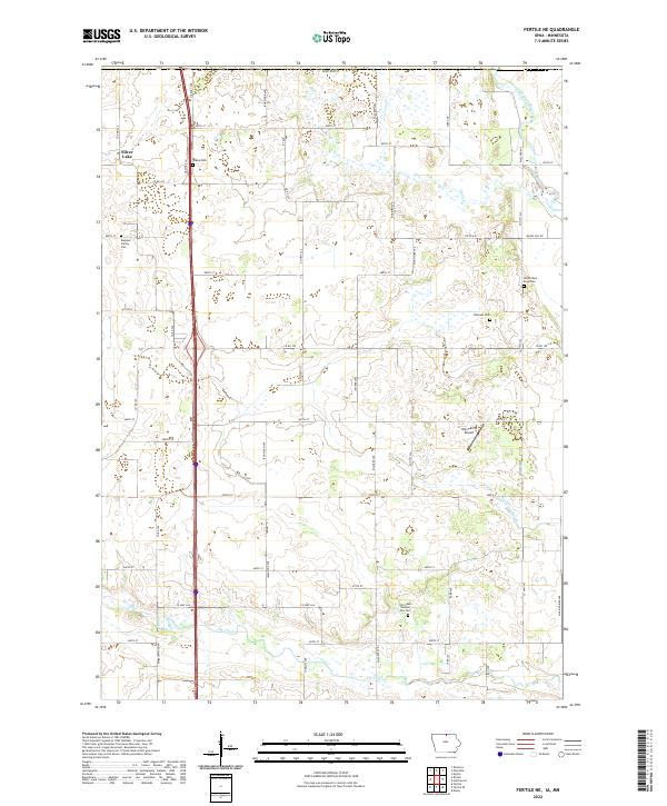 USGS Topographic Map – Fertile NE