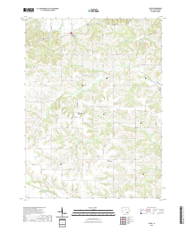 USGS Topographic Map – Floris