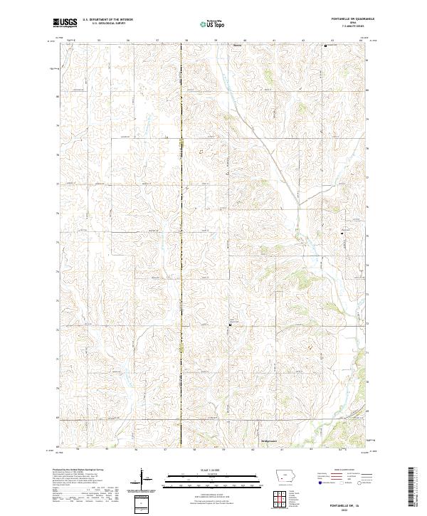 USGS Topographic Map – Fontanelle SW