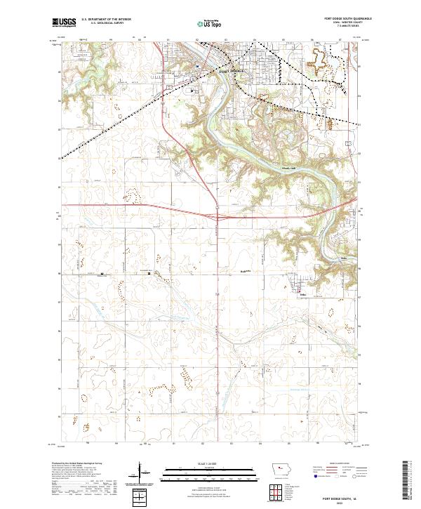 USGS Topographic Map – Fort Dodge South
