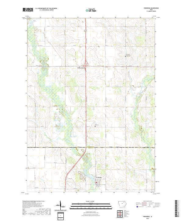USGS Topographic Map – Frederika