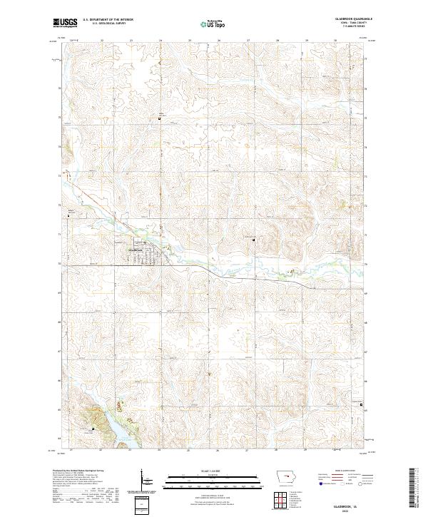 USGS Topographic Map – Gladbrook