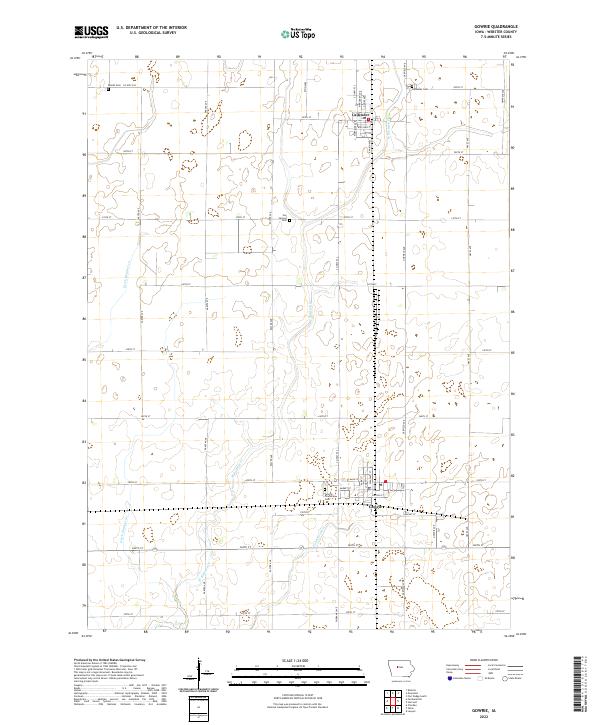 USGS Topographic Map – Gowrie