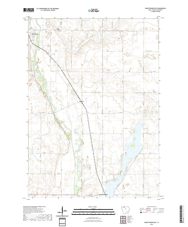 USGS Topographic Map – Graettinger East