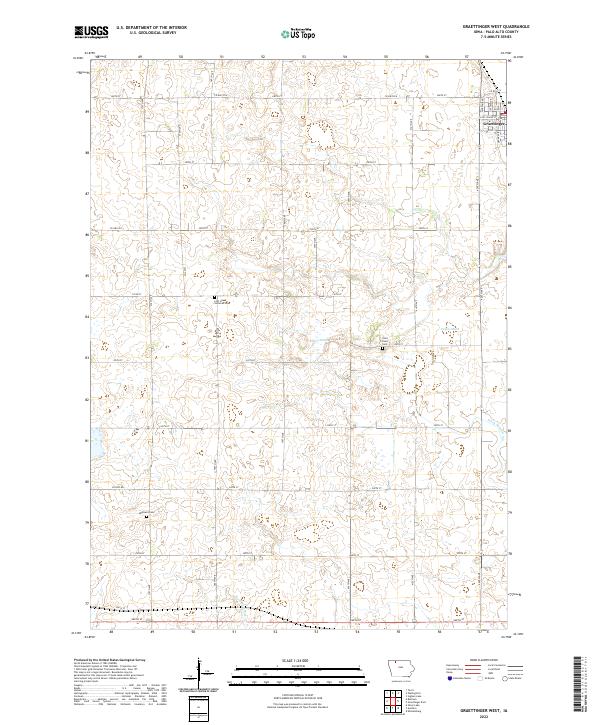 USGS Topographic Map – Graettinger West