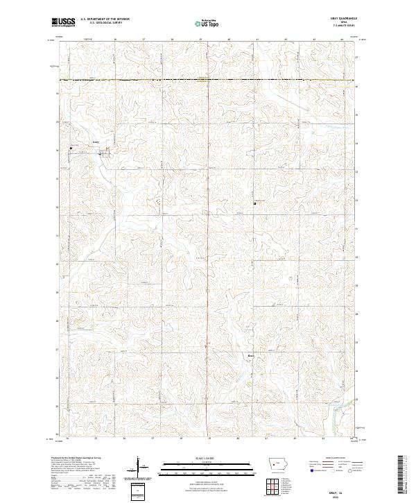 USGS Topographic Map – Gray