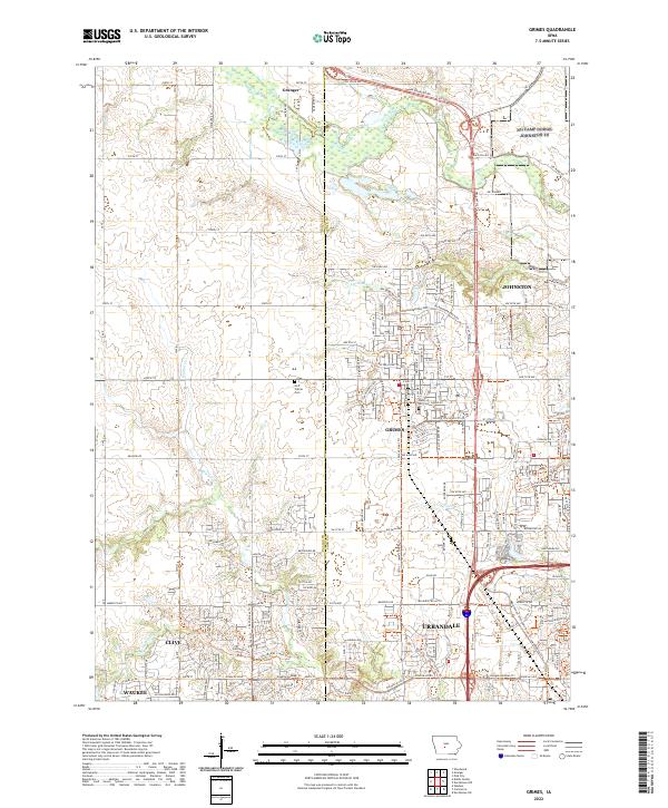 USGS Topographic Map – Grimes