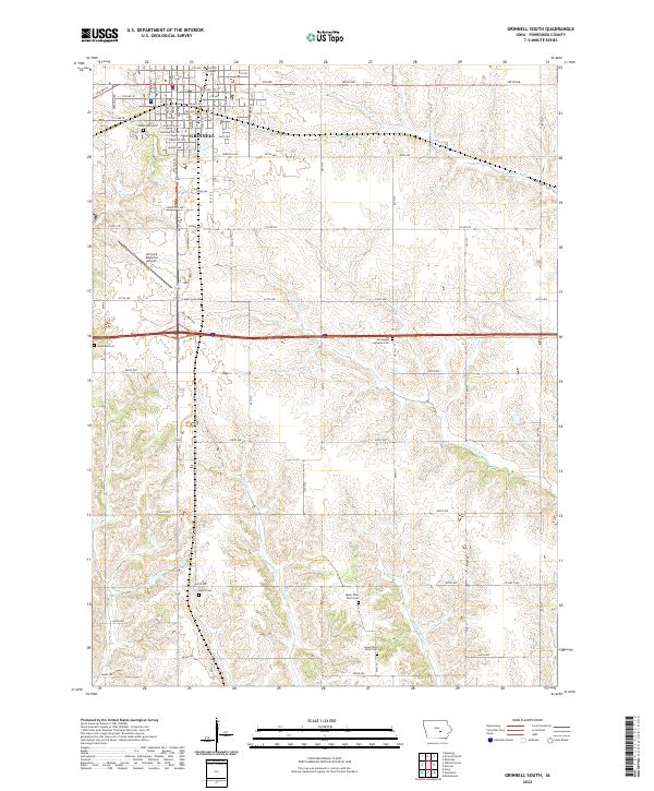 USGS Topographic Map – Grinnell South