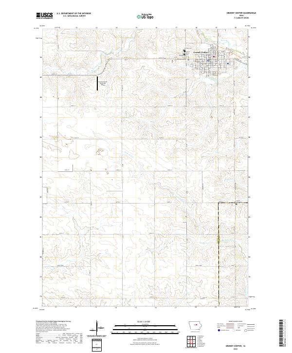 USGS Topographic Map – Grundy Center