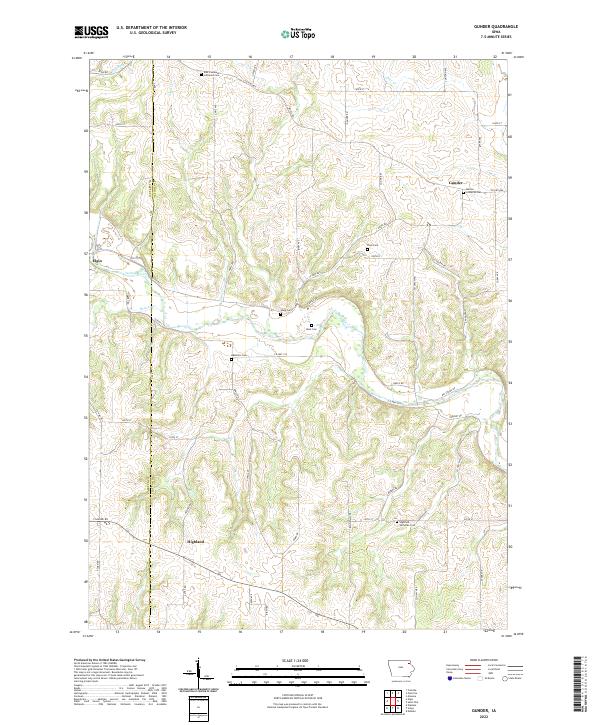 USGS Topographic Map – Gunder