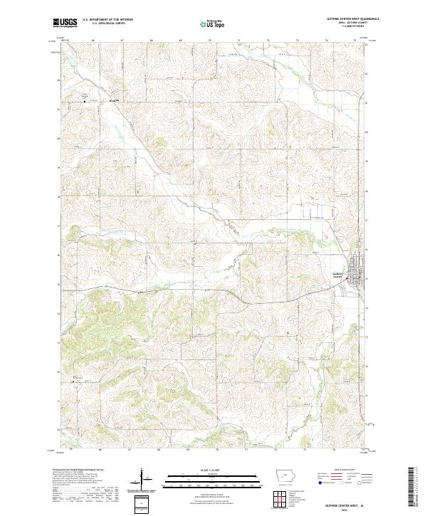 USGS Topographic Map – Guthrie Center West