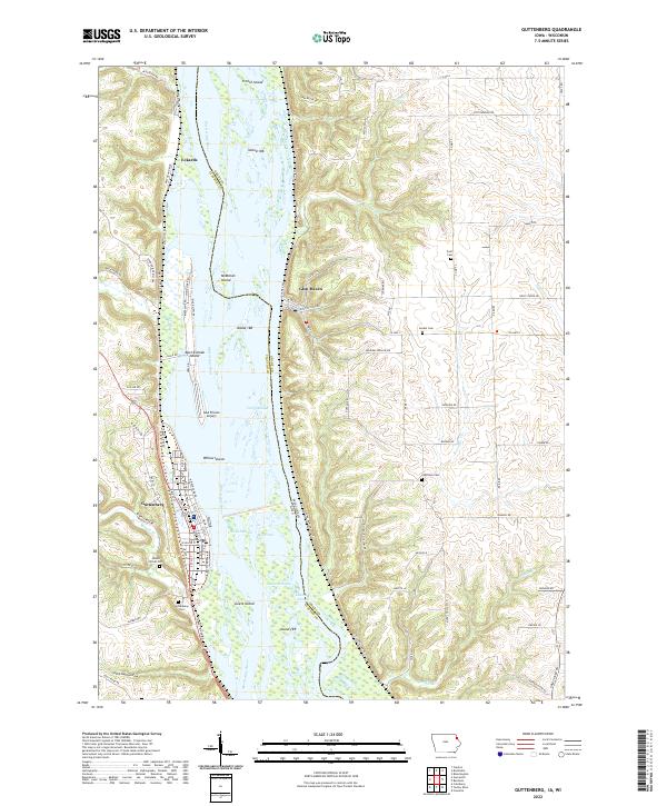 USGS Topographic Map – Guttenberg