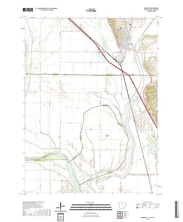 USGS Topographic Map – Hamburg