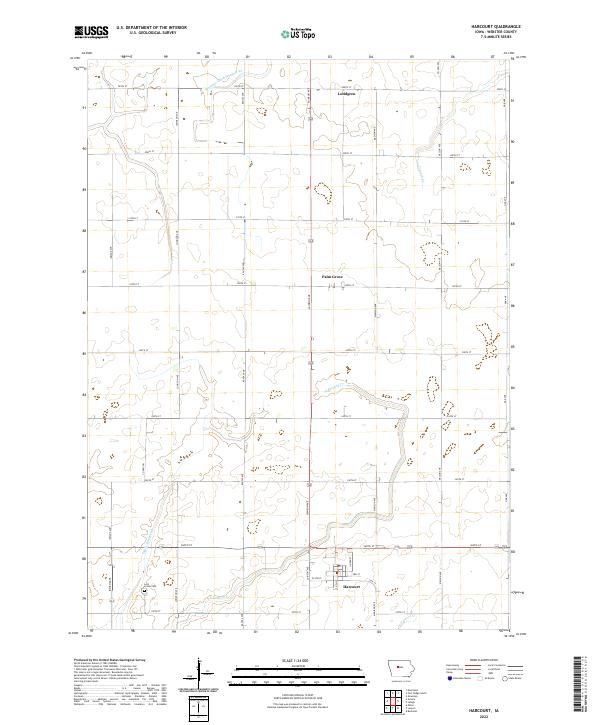USGS Topographic Map – Harcourt