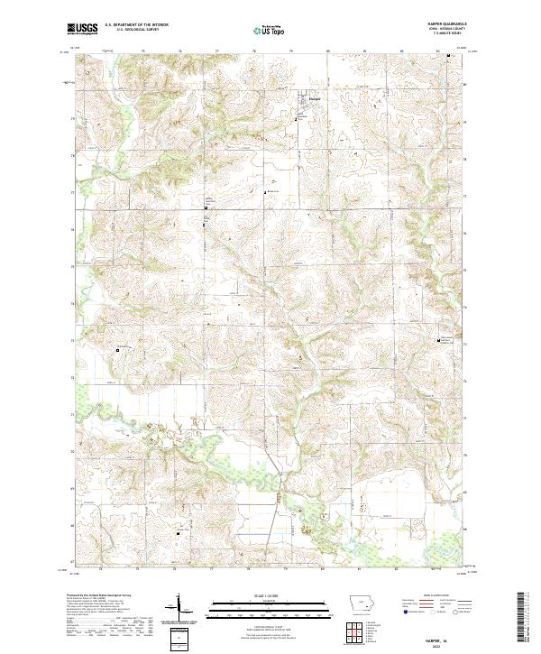 USGS Topographic Map – Harper
