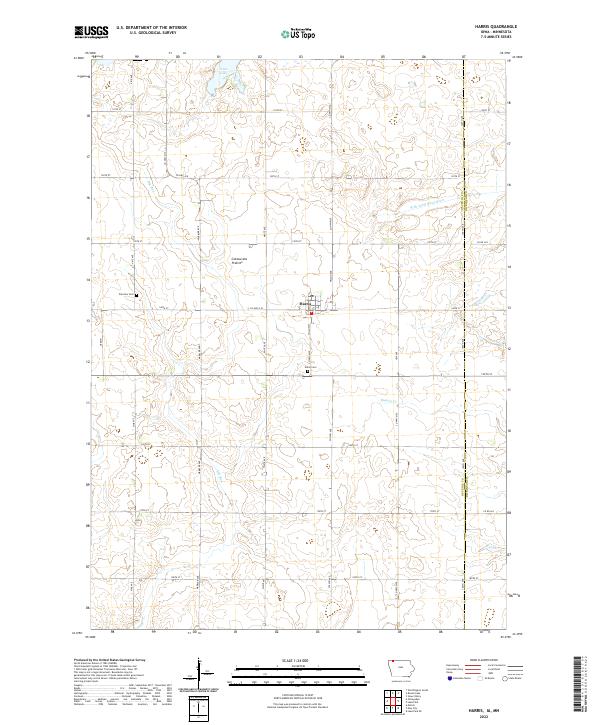 USGS Topographic Map – Harris