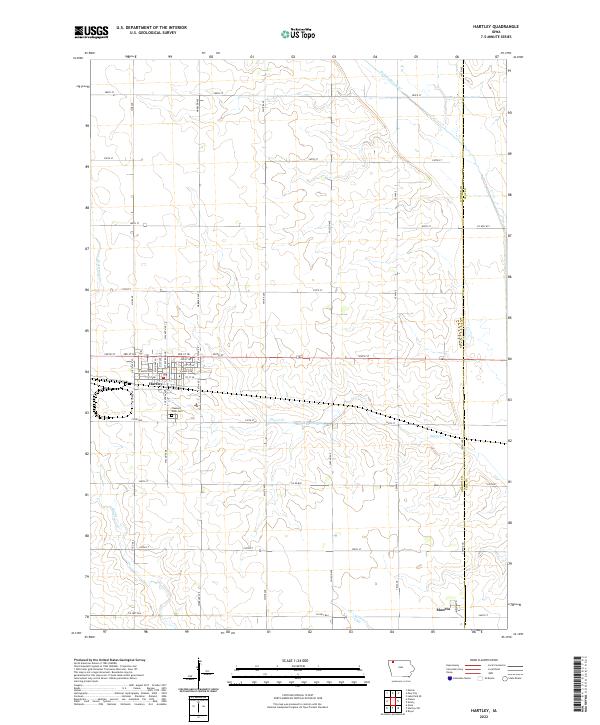 USGS Topographic Map – Hartley