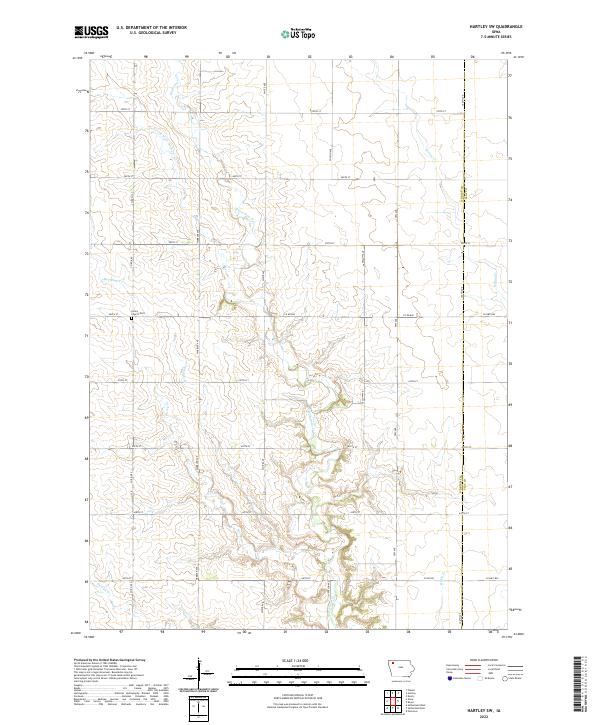 USGS Topographic Map – Hartley SW