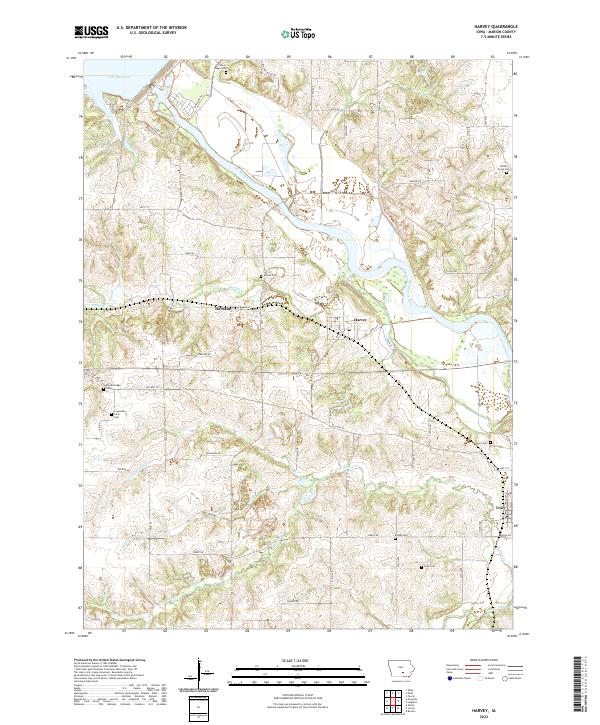 USGS Topographic Map – Harvey