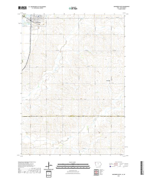 USGS Topographic Map – Hawarden South