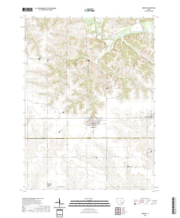 USGS Topographic Map – Hedrick