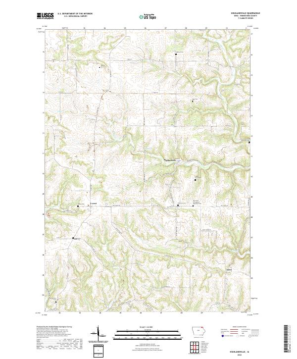 USGS Topographic Map – Highlandville