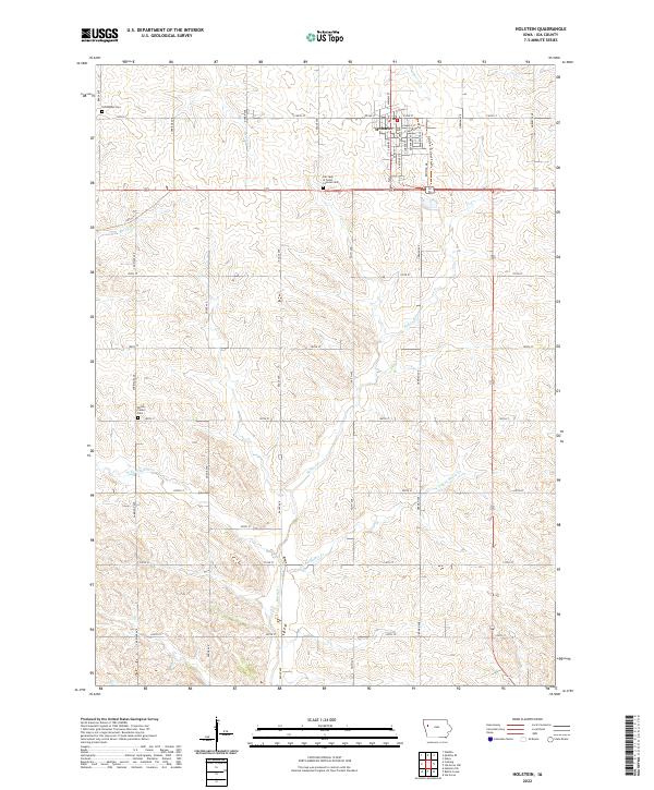 USGS Topographic Map – Holstein
