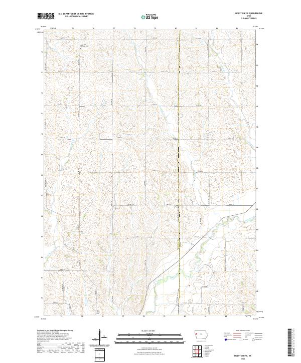 USGS Topographic Map – Holstein SW