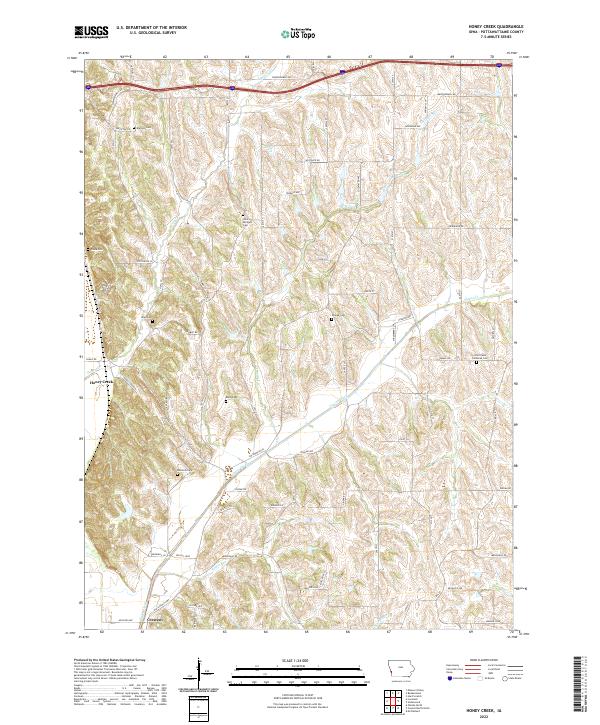 USGS Topographic Map – Honey Creek