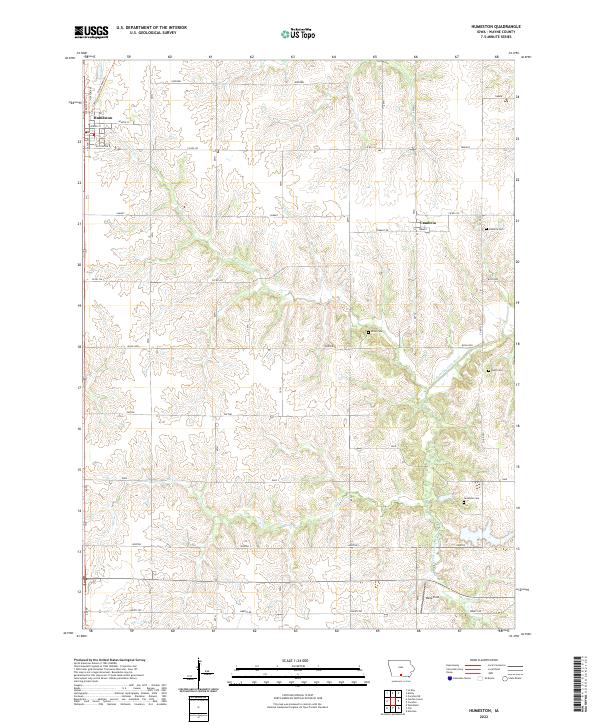 USGS Topographic Map – Humeston