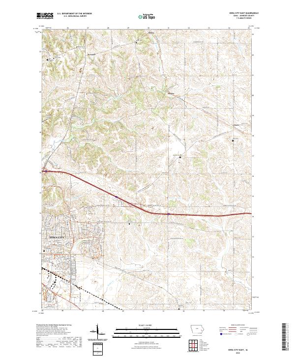 USGS Topographic Map – Iowa City East