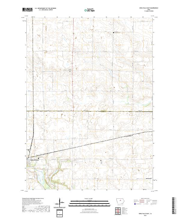 USGS Topographic Map – Iowa Falls East