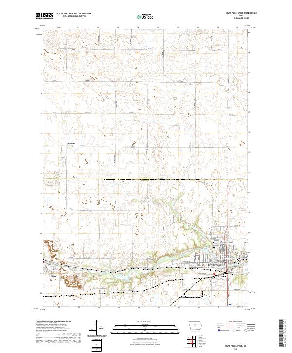 USGS Topographic Map – Iowa Falls West